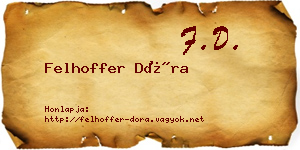 Felhoffer Dóra névjegykártya