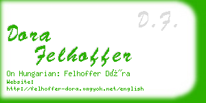 dora felhoffer business card